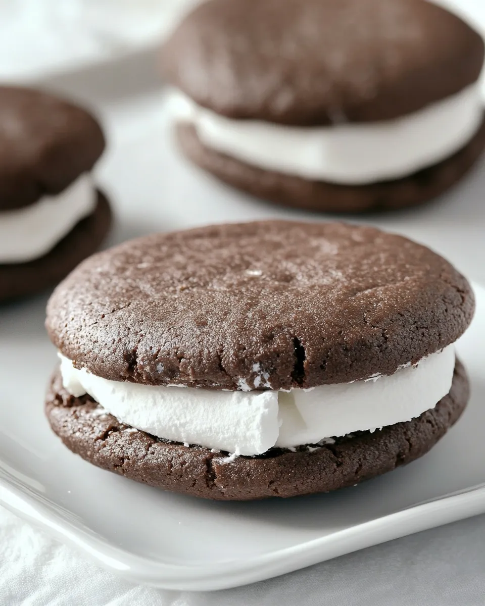 Delicious Chocolate Marshmallow Sandwich Cookies Recipe dish photo