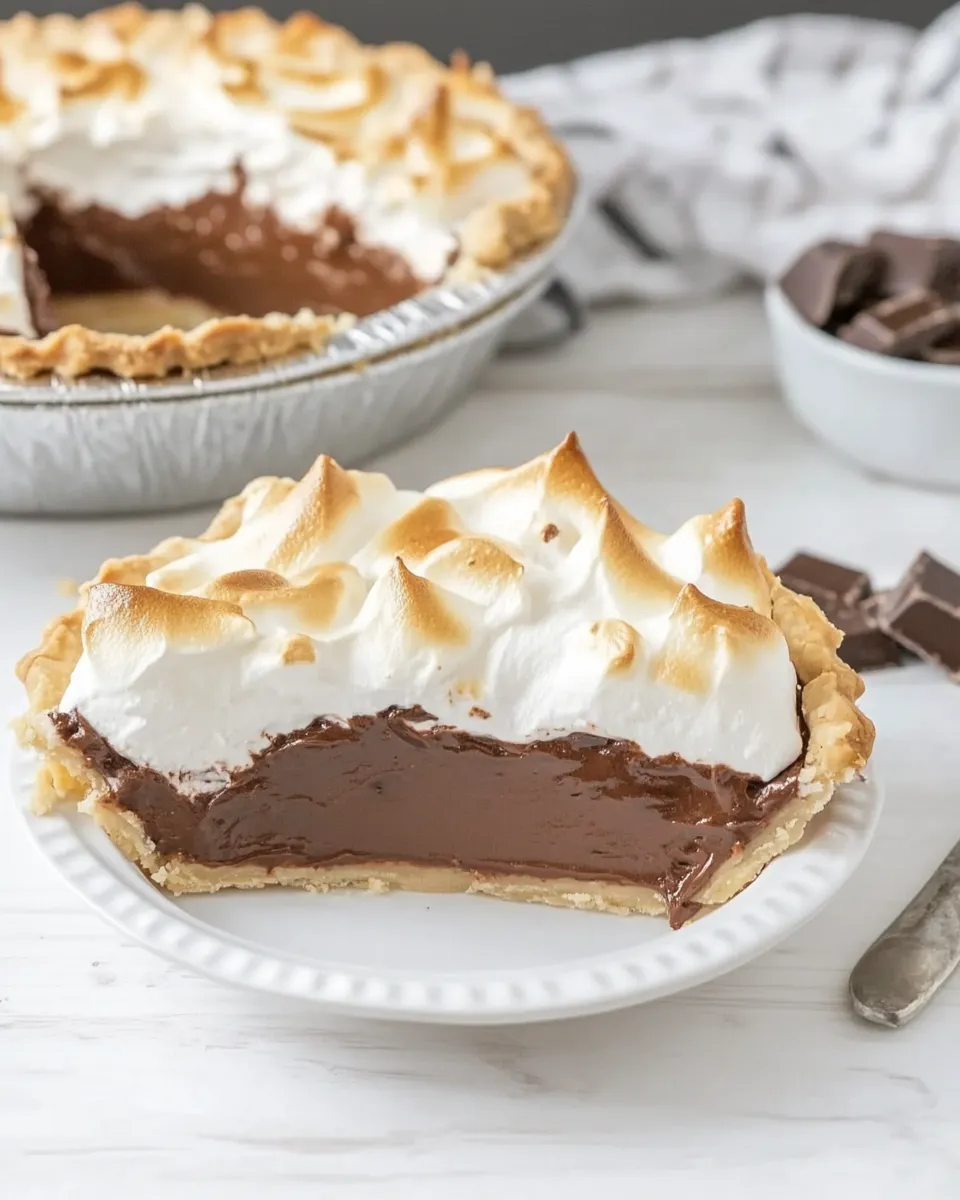 Classic Chocolate Meringue Pie image