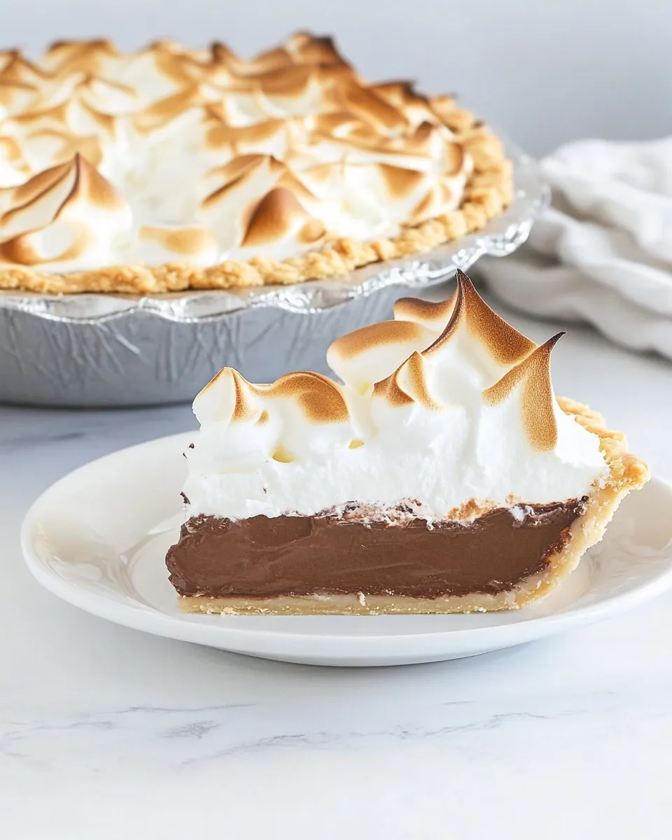 Easy Chocolate Meringue Pie recipe photo