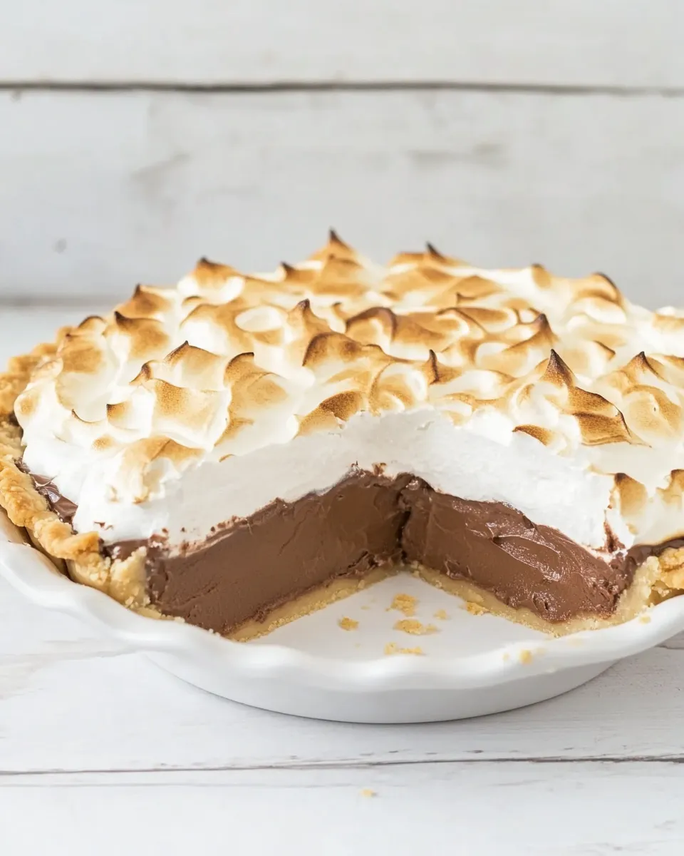 Delicious Chocolate Meringue Pie shot