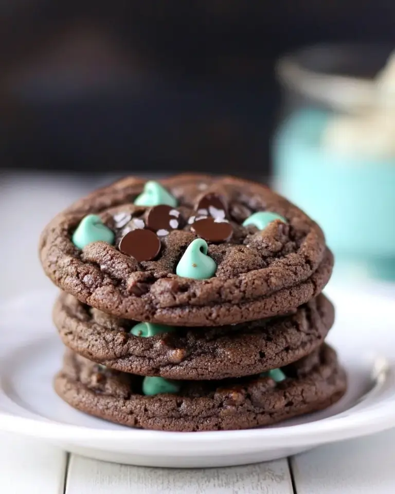 Homemade Chocolate Mint Chip Cookies photo
