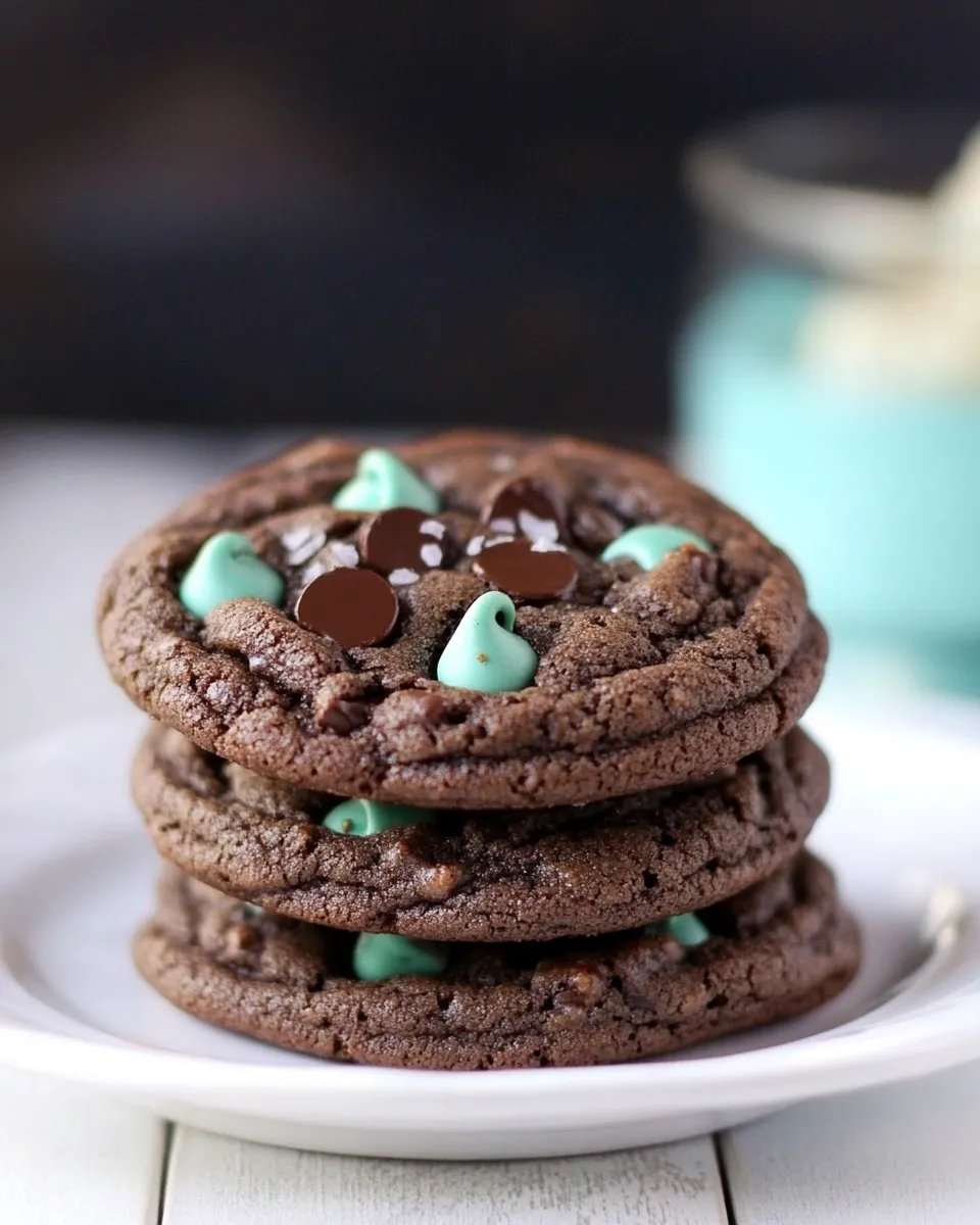 Homemade Chocolate Mint Chip Cookies photo