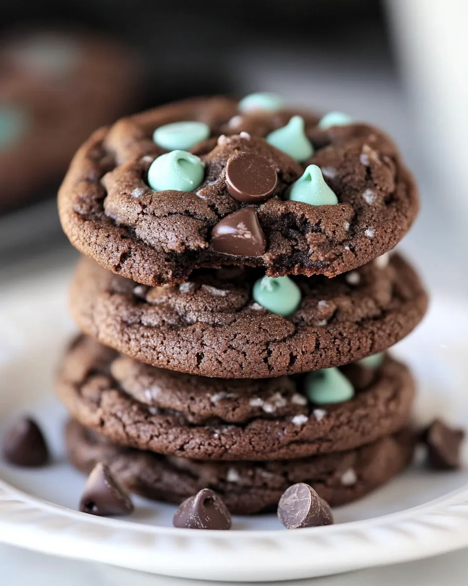 Classic Chocolate Mint Chip Cookies image