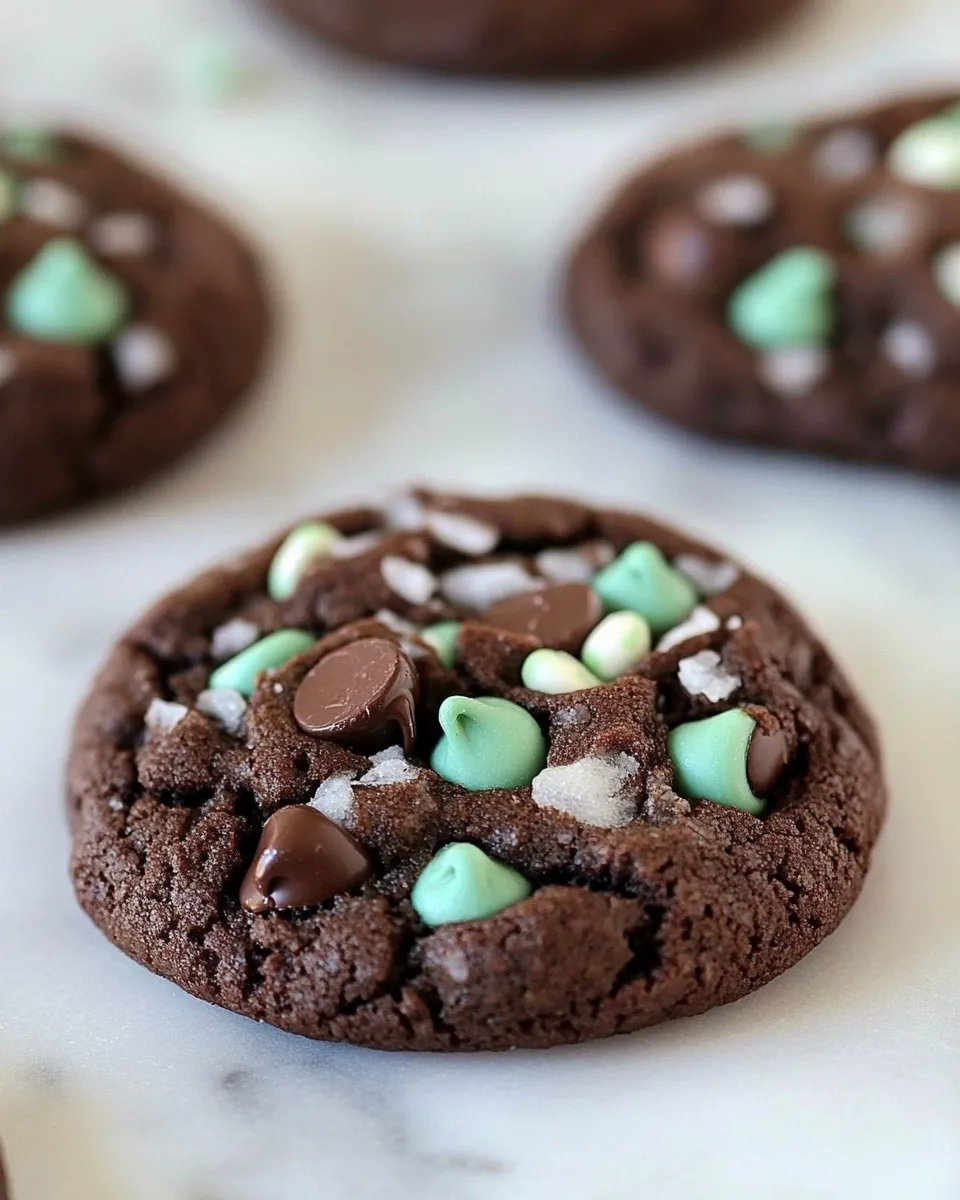 Easy Chocolate Mint Chip Cookies recipe photo