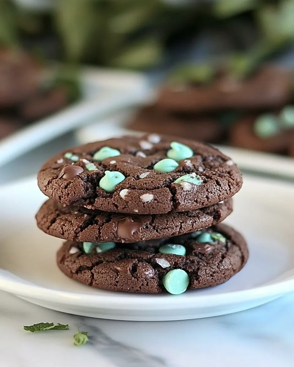 Delicious Chocolate Mint Chip Cookies shot