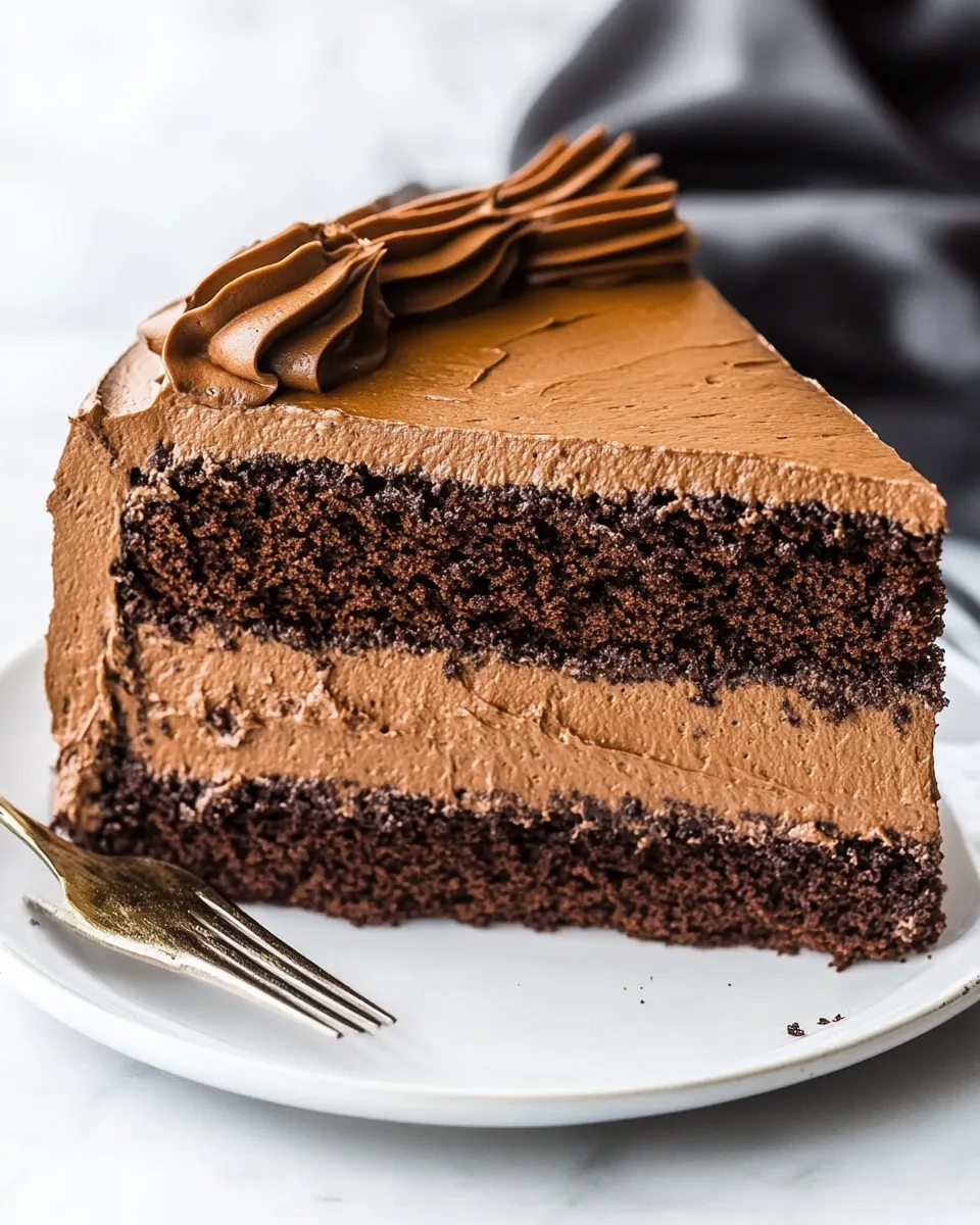 Delicious Chocolate Mousse Cake shot