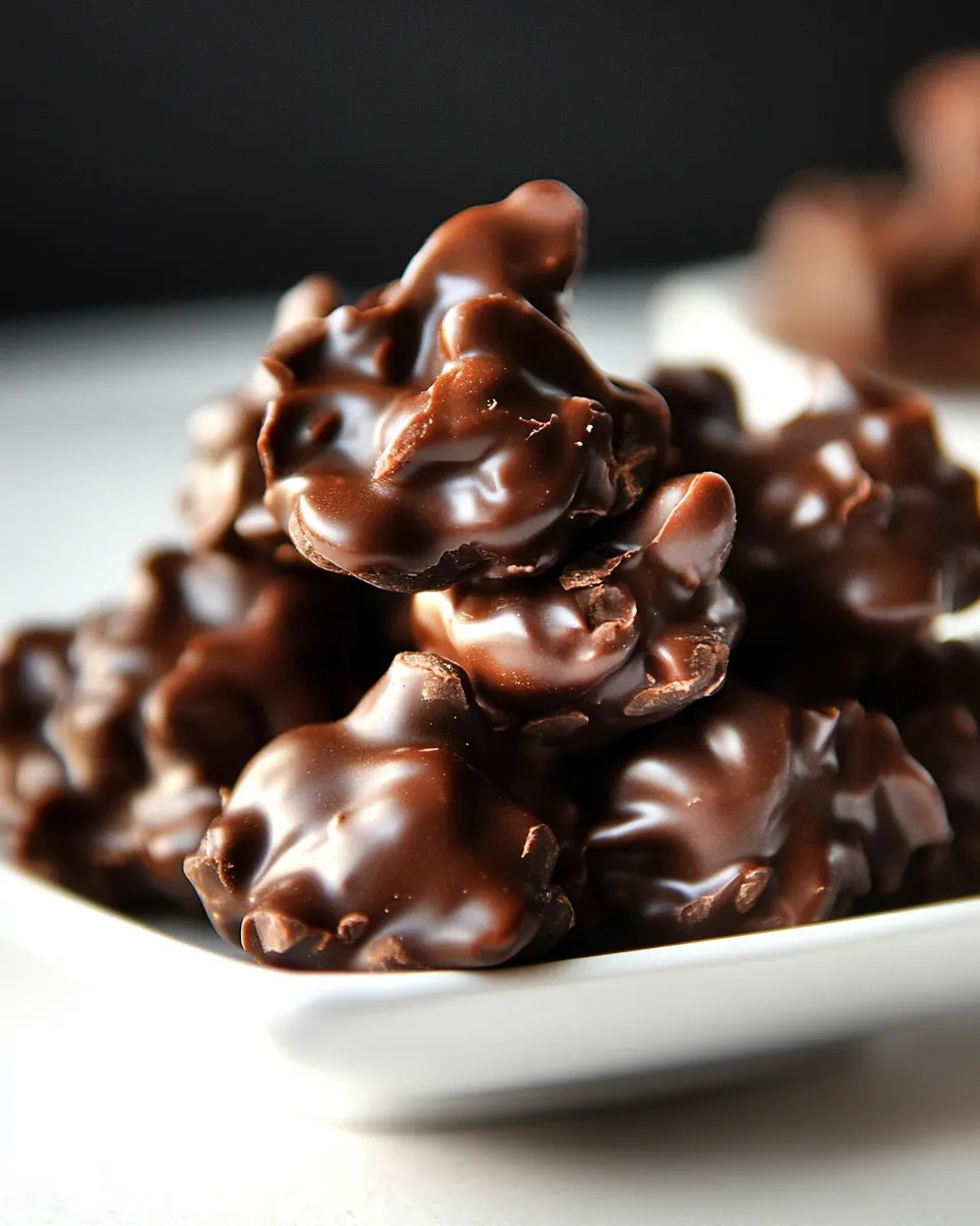 Homemade Chocolate Peanut Butter Clusters Recipe photo