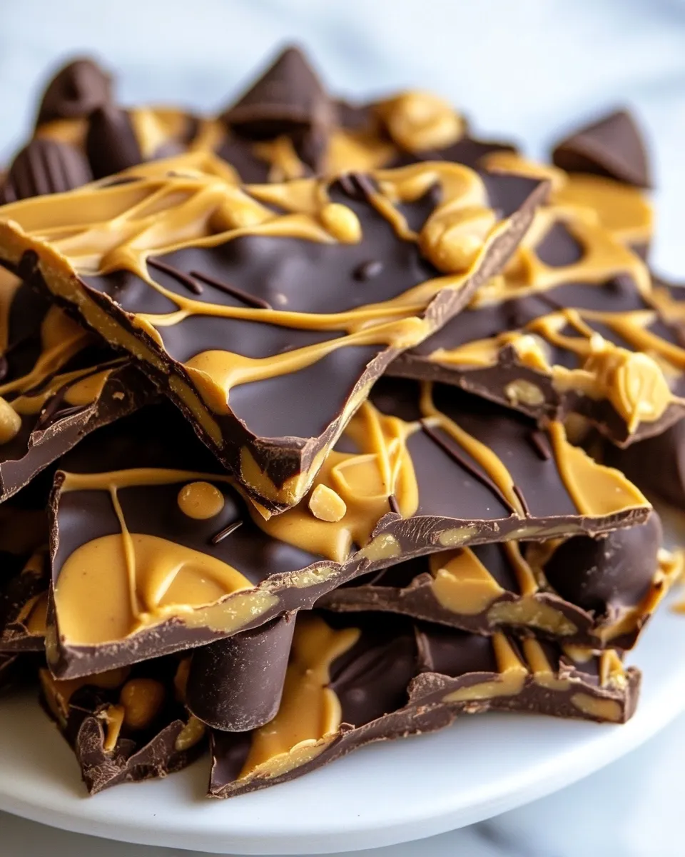 Classic Chocolate Peanut Butter Cup Bark image