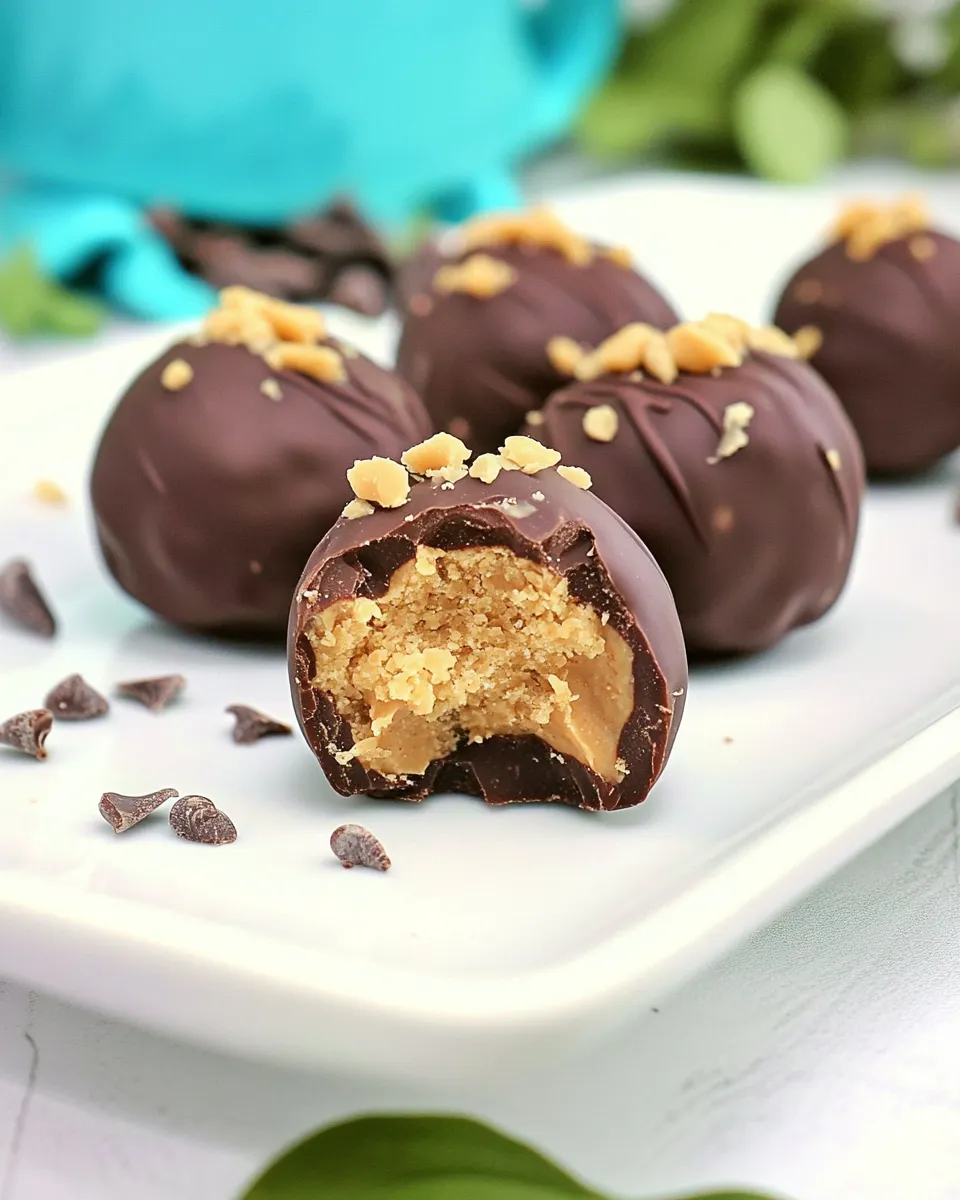 Delicious Chocolate Peanut Butter Fat Bombs dish photo