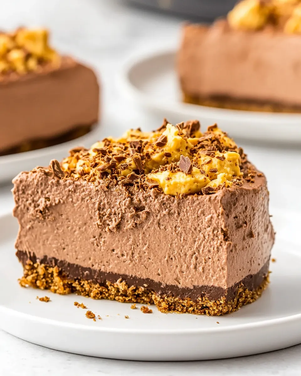 Delicious Chocolate Peanut Butter No Bake Cheesecake image