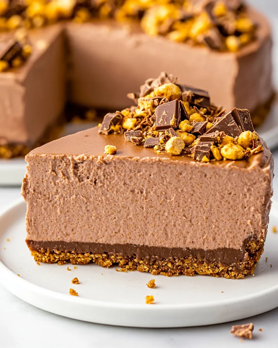 Quick Chocolate Peanut Butter No Bake Cheesecake shot