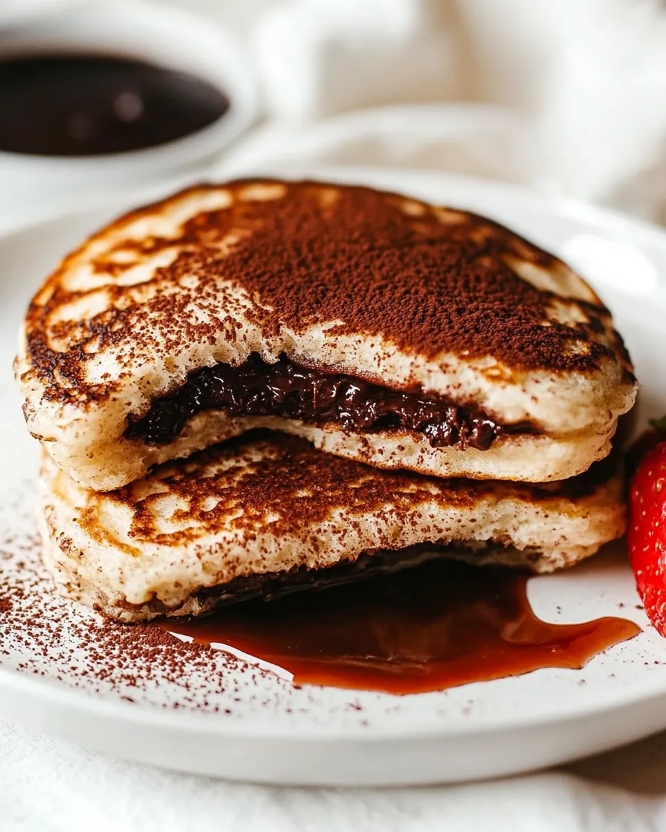 Delicious Chocolate Stuffed Churro Pancakes recipe photo