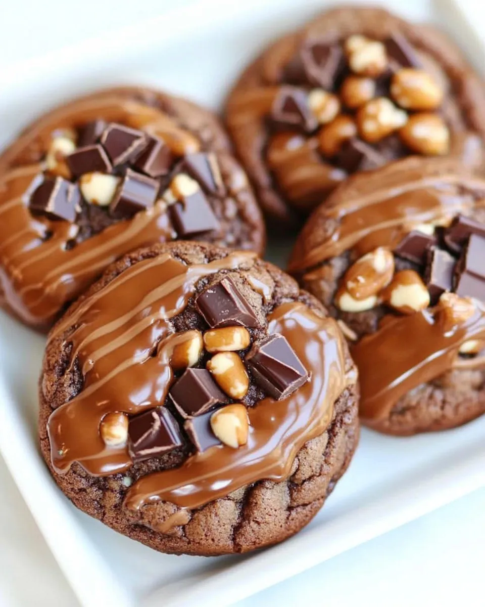 Homemade Chocolate Turtle Cookies photo
