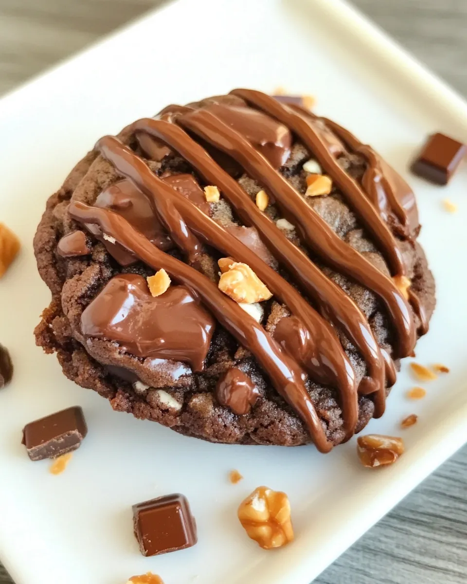 Delicious Chocolate Turtle Cookies shot