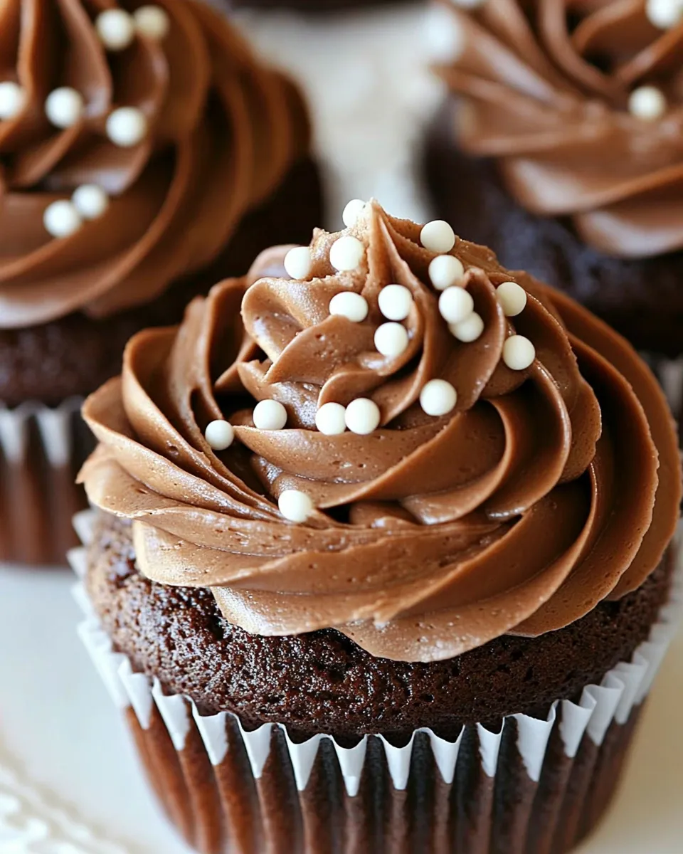 Easy Chocolate Wedding Cupcakes recipe shot