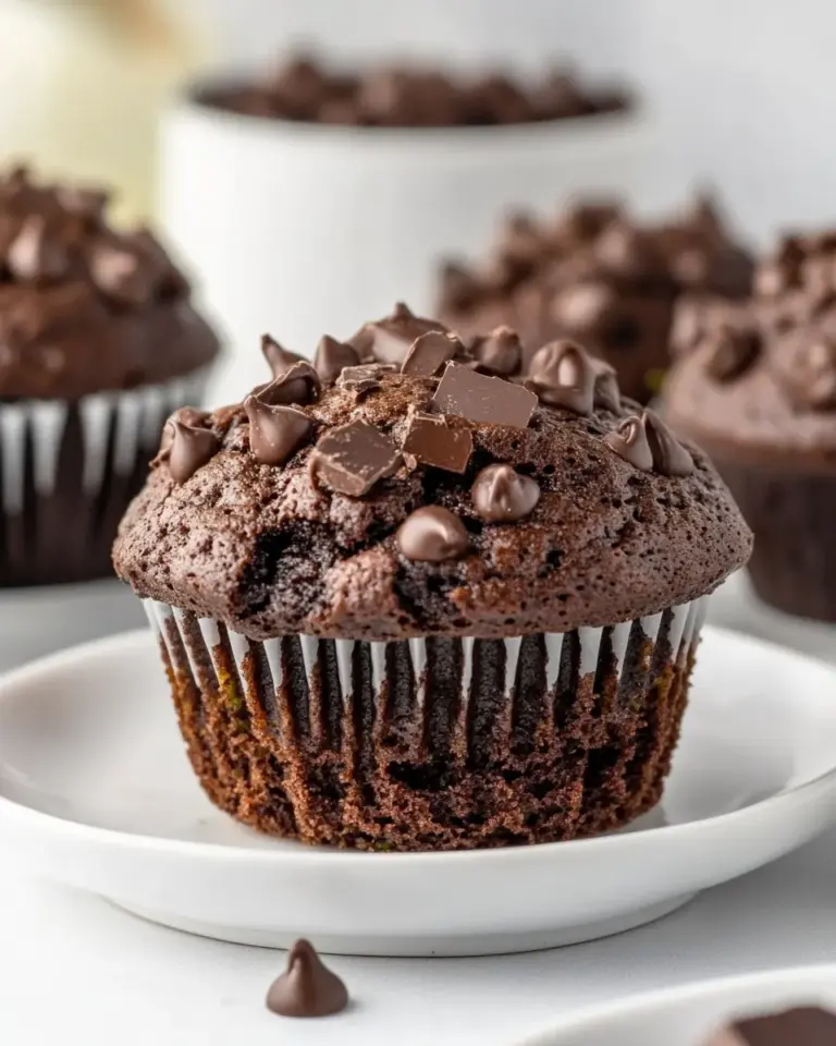 Homemade Chocolate Zucchini Muffins recipe photo