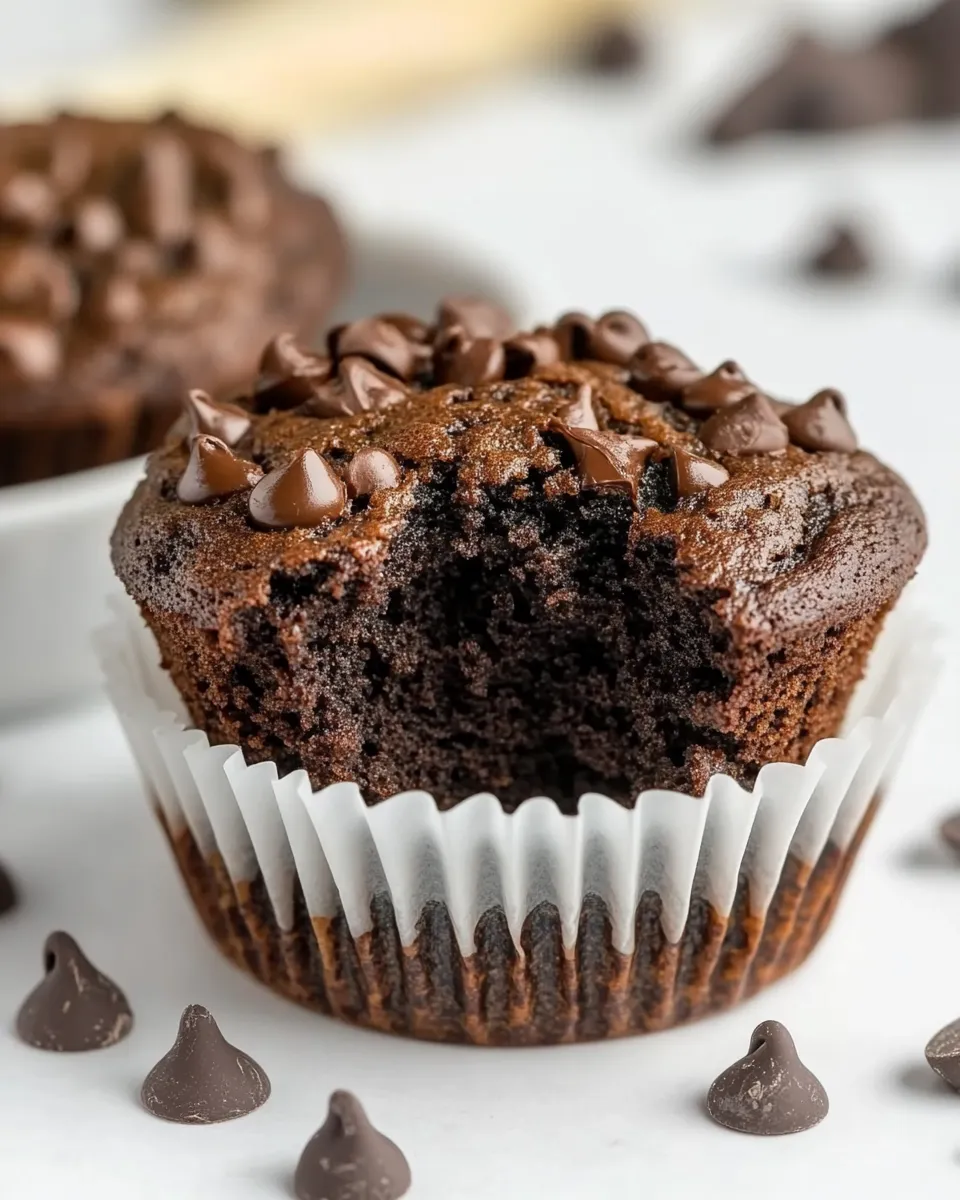 Healthy Chocolate Zucchini Muffins image