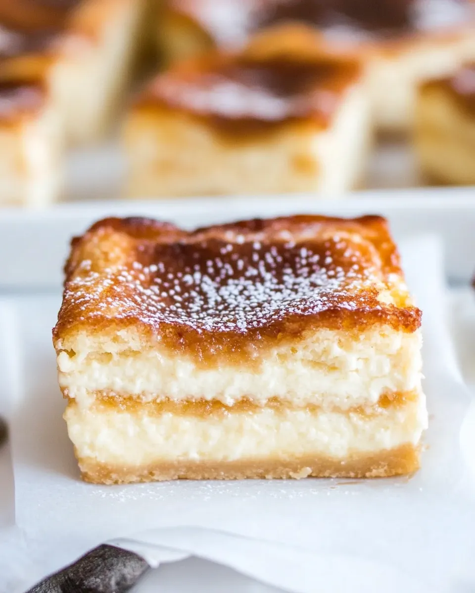 Delicious Churro Cheesecake Bars shot