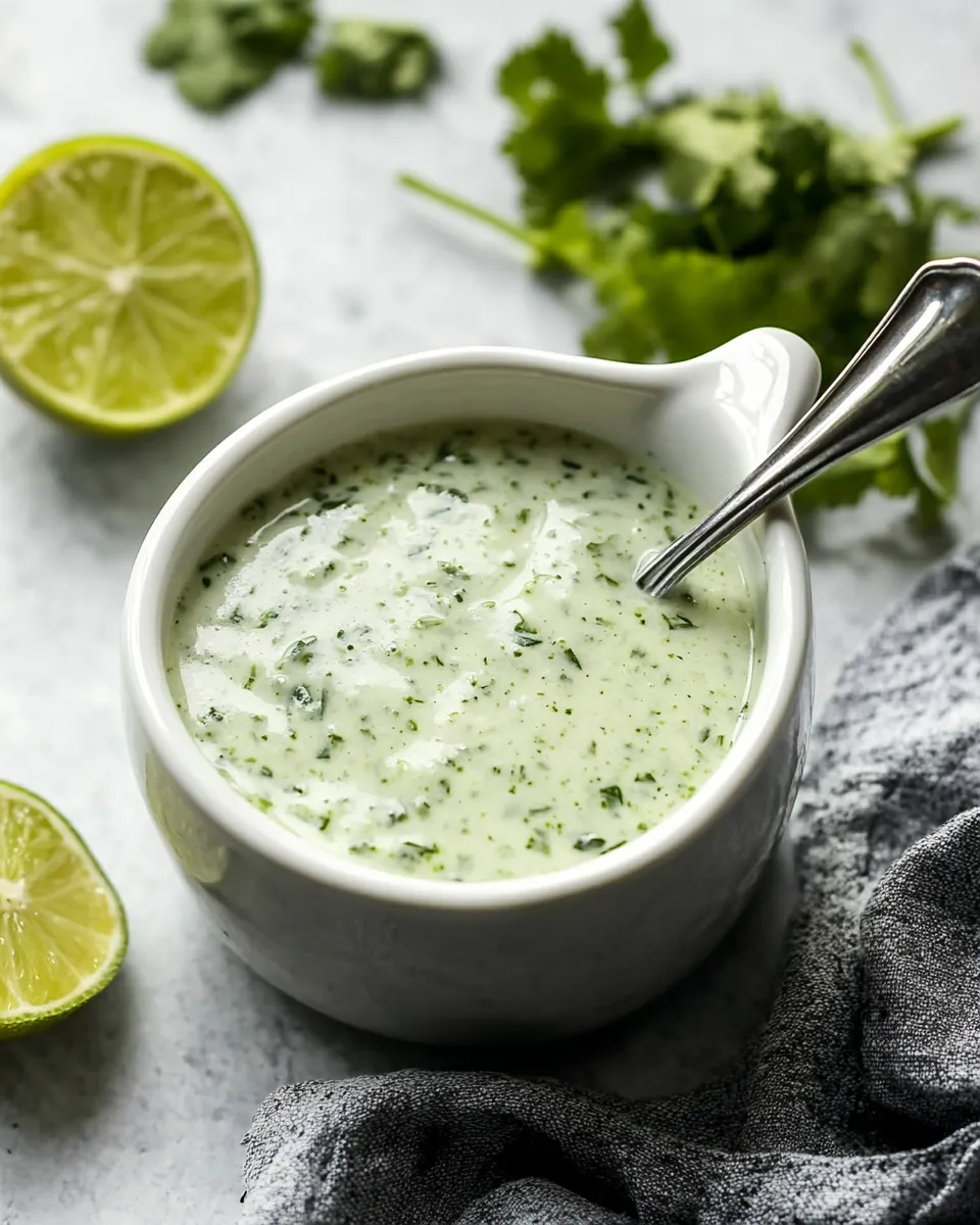 Best Cilantro Lime Sauce shot