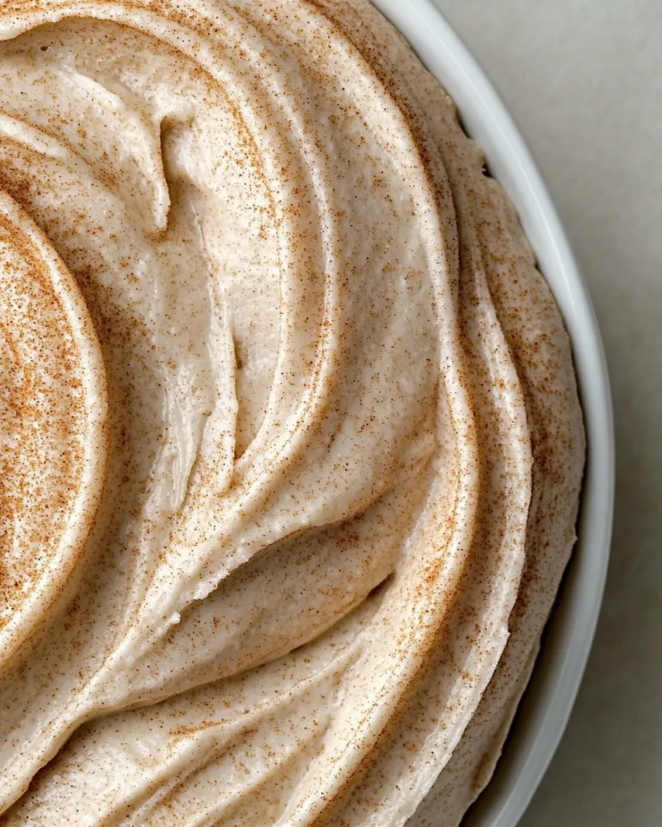 Delicious Cinnamon Cream Cheese Frosting shot