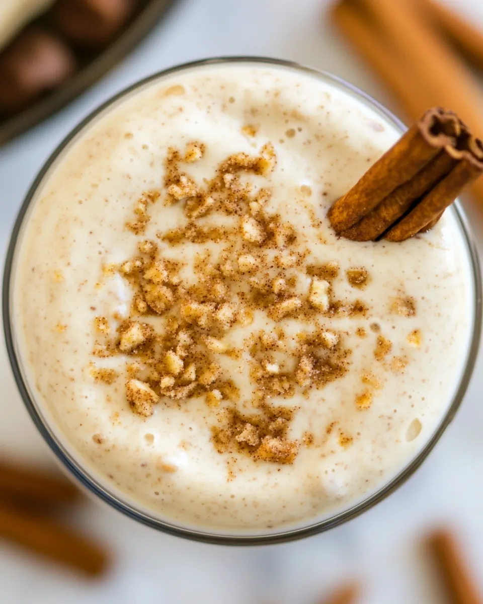 Easy Cinnamon Roll Protein Shake shot