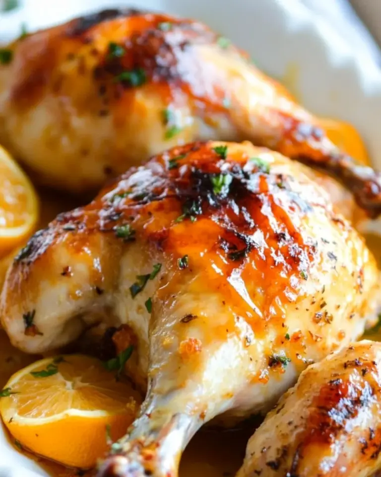 Homemade Citrus Glazed Roast Chicken photo