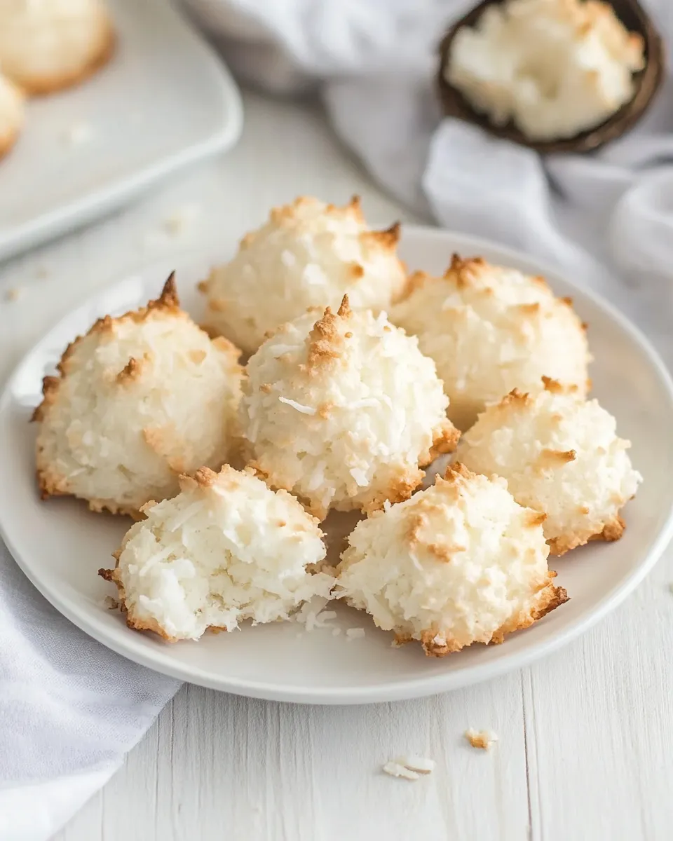 Quick Classic Coconut Macaroons Recipe shot