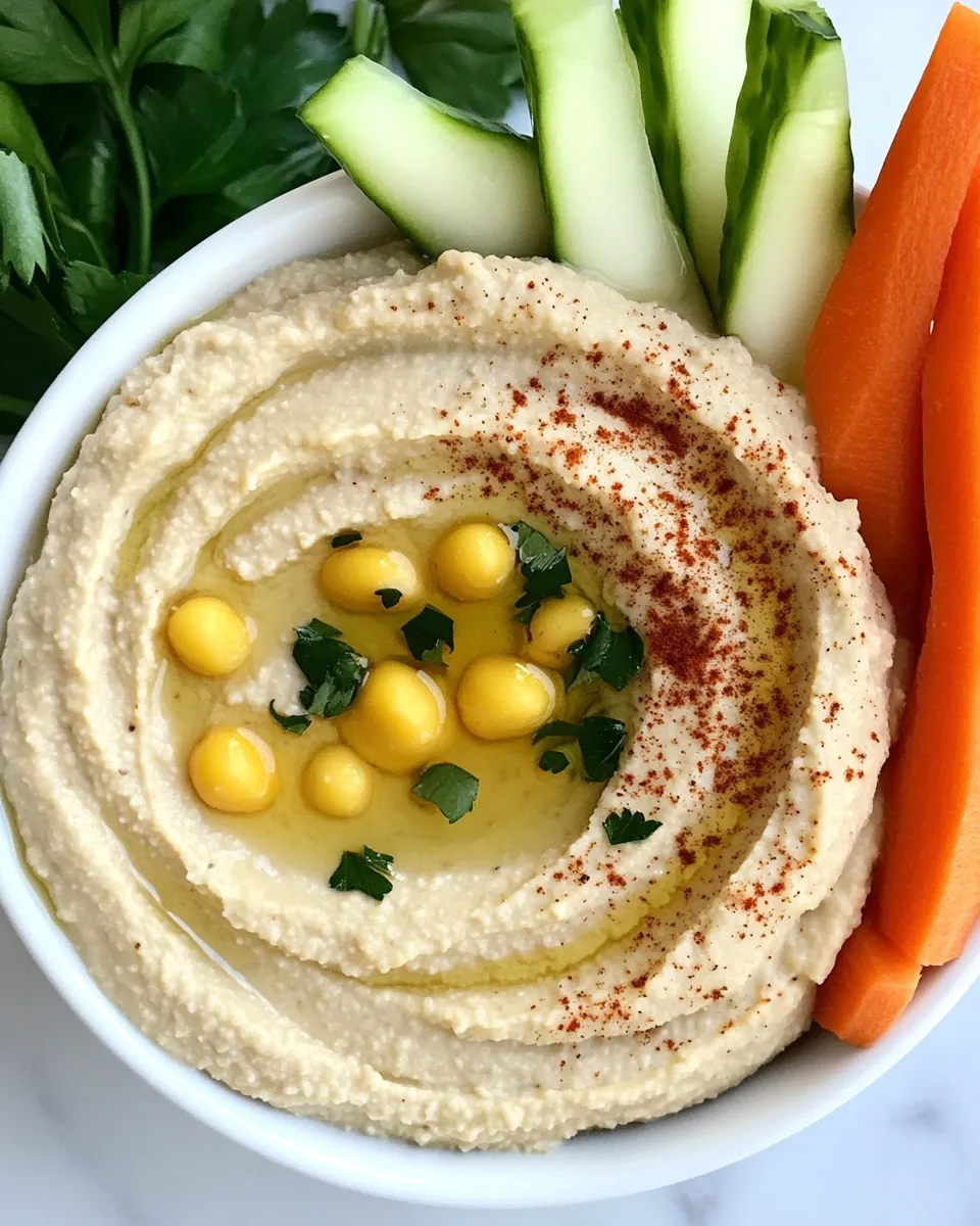 Delicious Classic Hummus Recipe shot