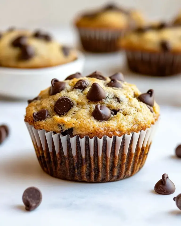 Homemade Coconut Banana Muffins with Chocolate Chips photo