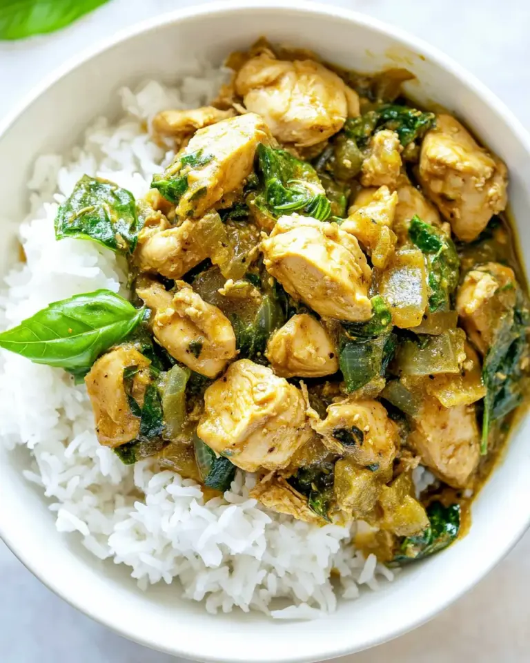 Homemade Coconut Basil Chicken Curry photo