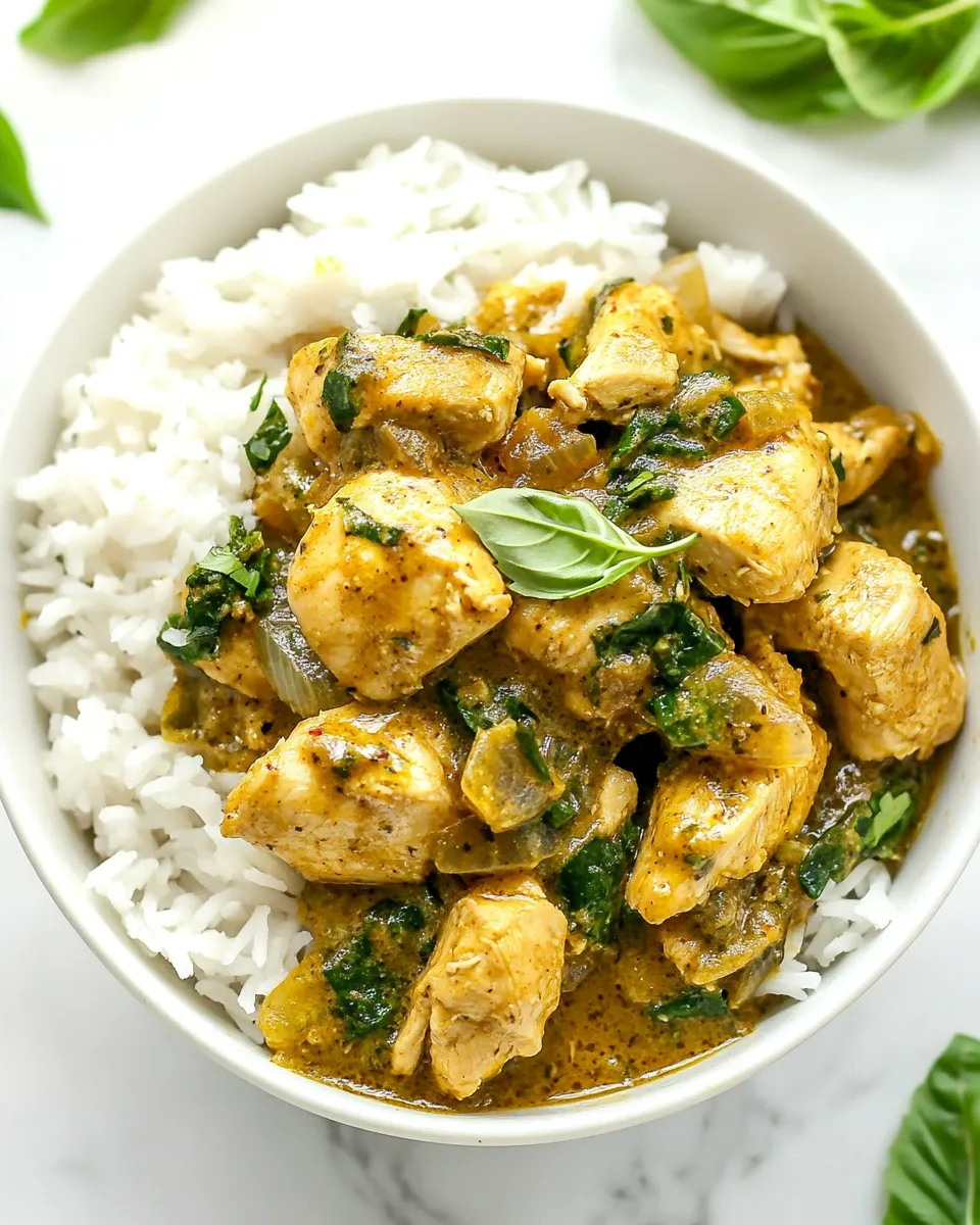 Classic Coconut Basil Chicken Curry image