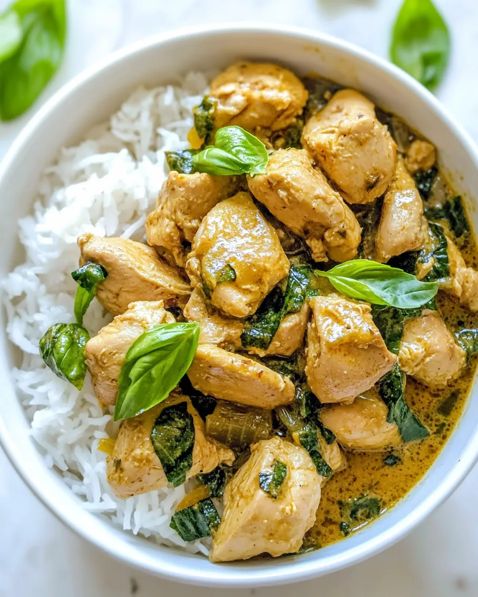 Easy Coconut Basil Chicken Curry recipe photo