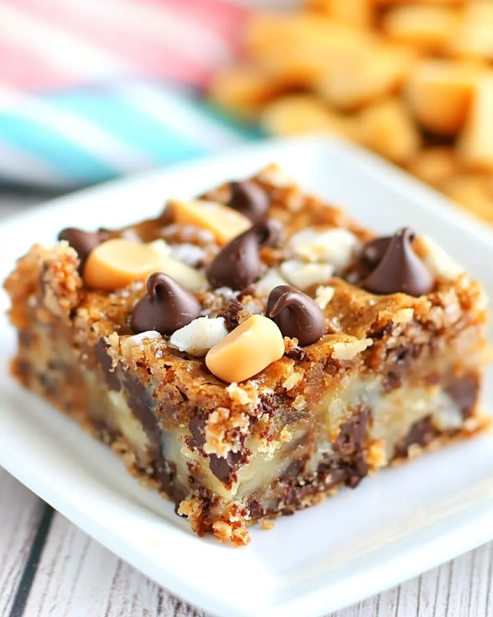 Classic Coconut Butterscotch Chocolate Chip Gooey Bars image