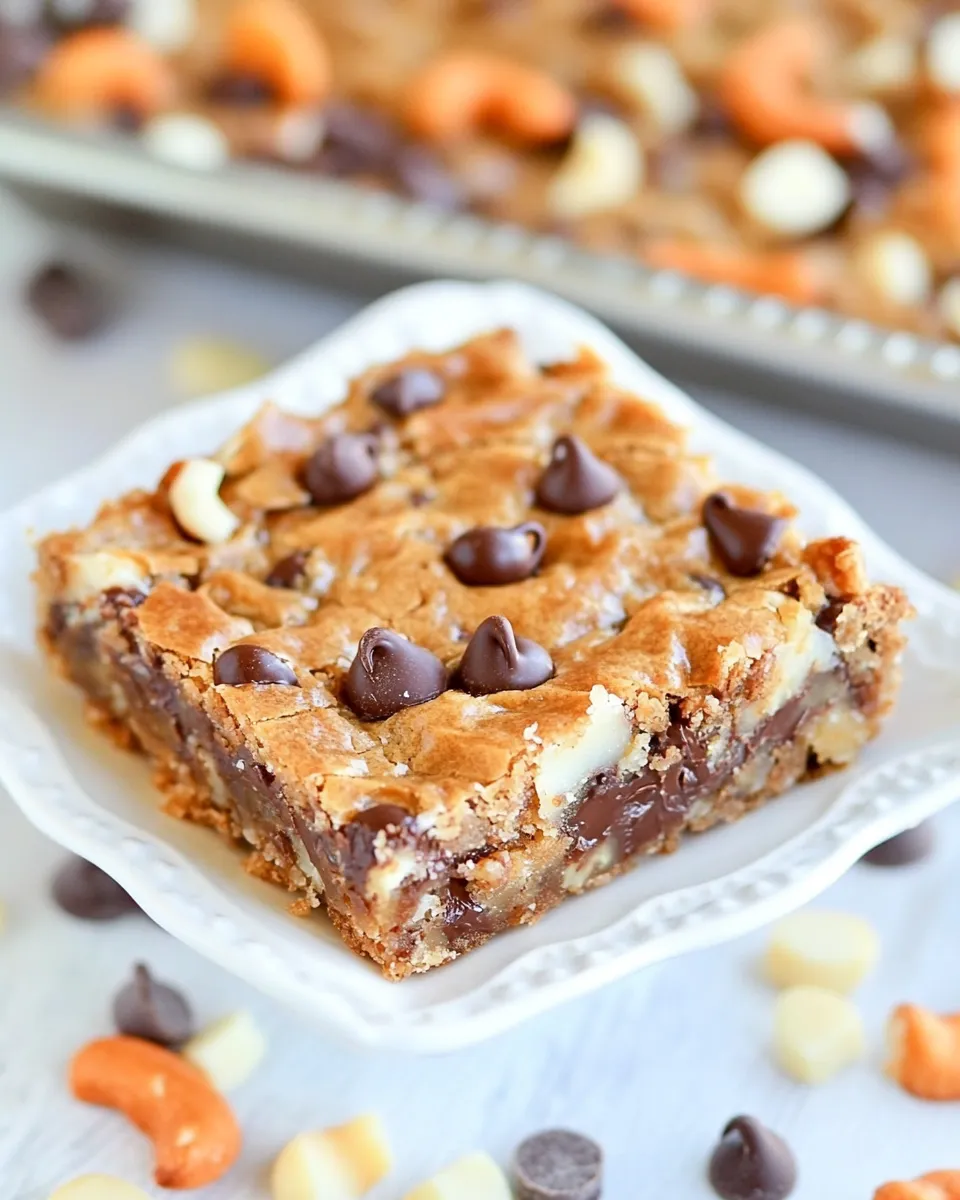 Easy Coconut Butterscotch Chocolate Chip Gooey Bars recipe photo