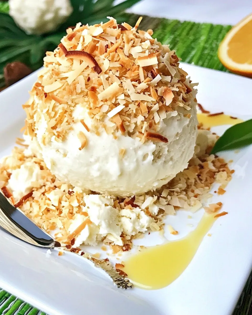 Delicious Coconut Cream Cheese Ball shot