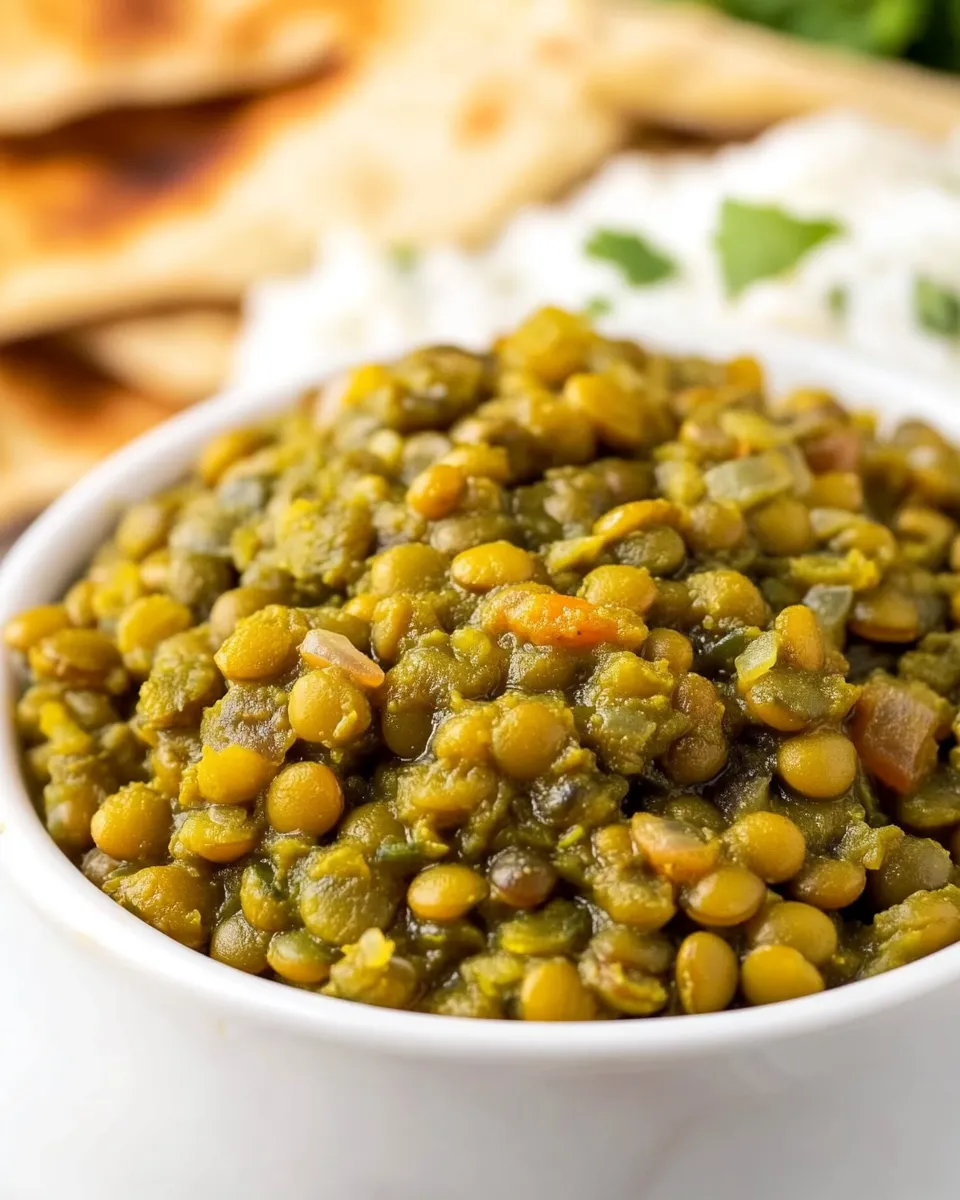 Easy Coconut Curried Green Lentils Recipe photo