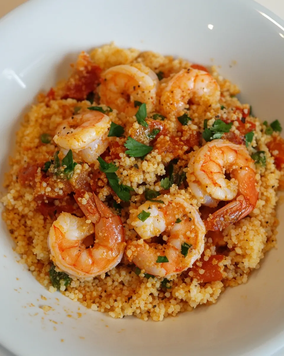 Delicious Coconut Curry Shrimps and Couscous image