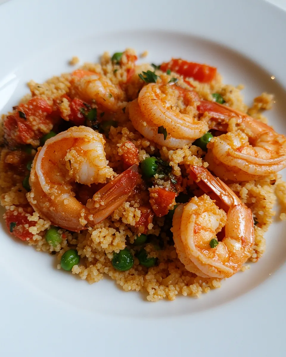 Easy Coconut Curry Shrimps and Couscous recipe photo