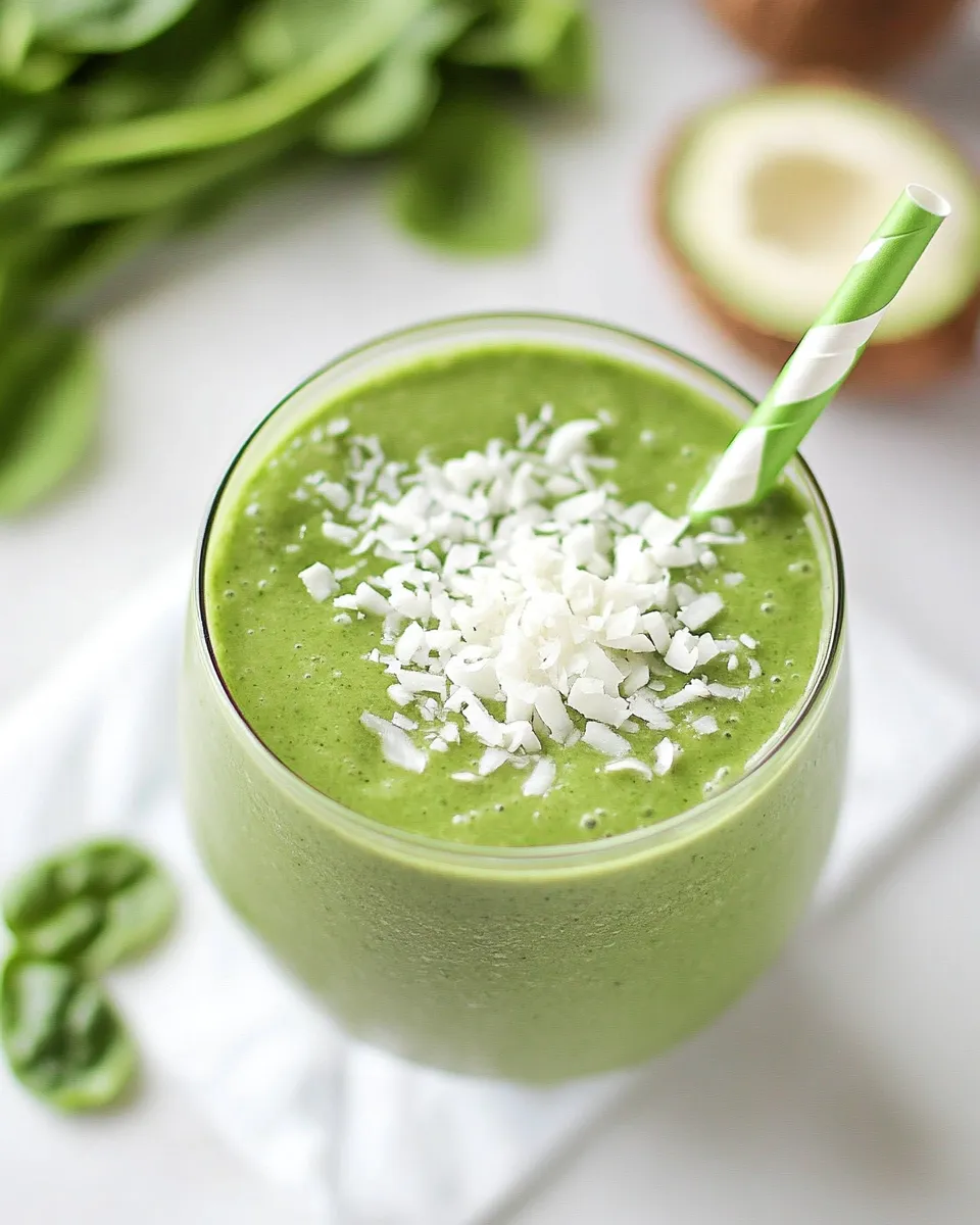 Homemade Coconut Green Smoothie photo