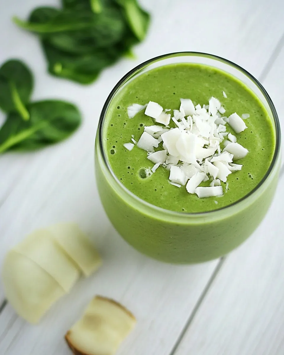 Delicious Coconut Green Smoothie shot