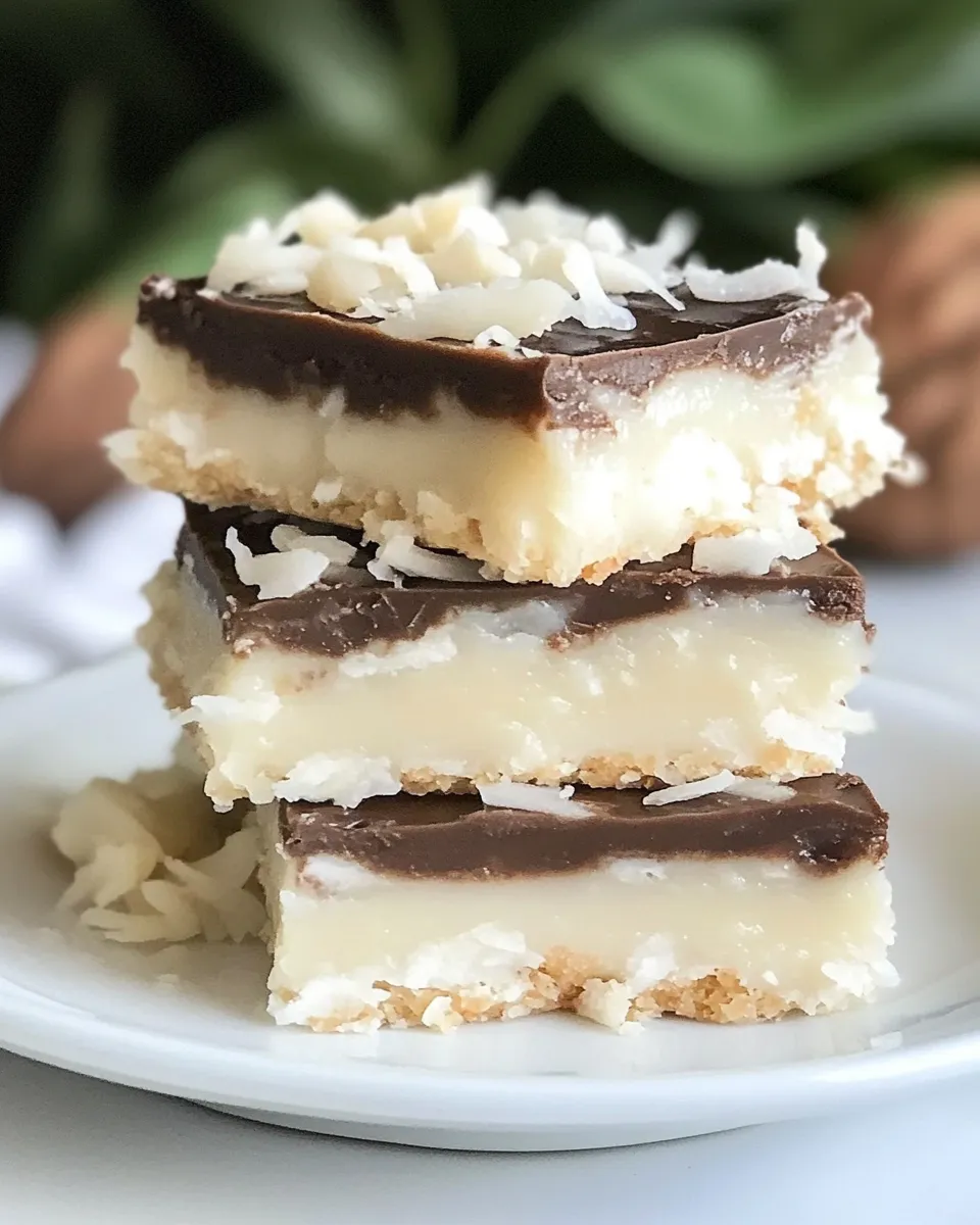 Easy Coconut Mounds Bars recipe photo