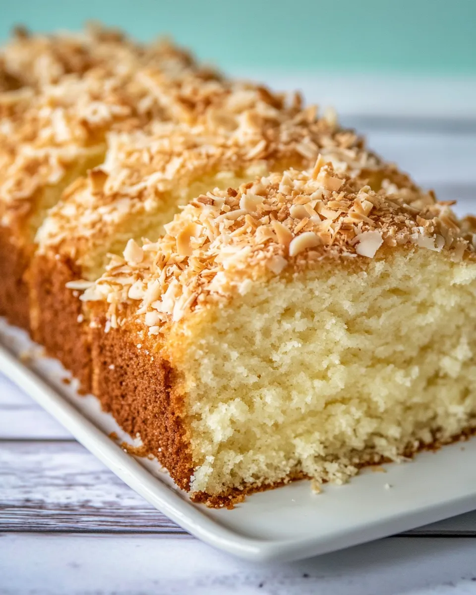 Delicious Coconut Pound Cake shot