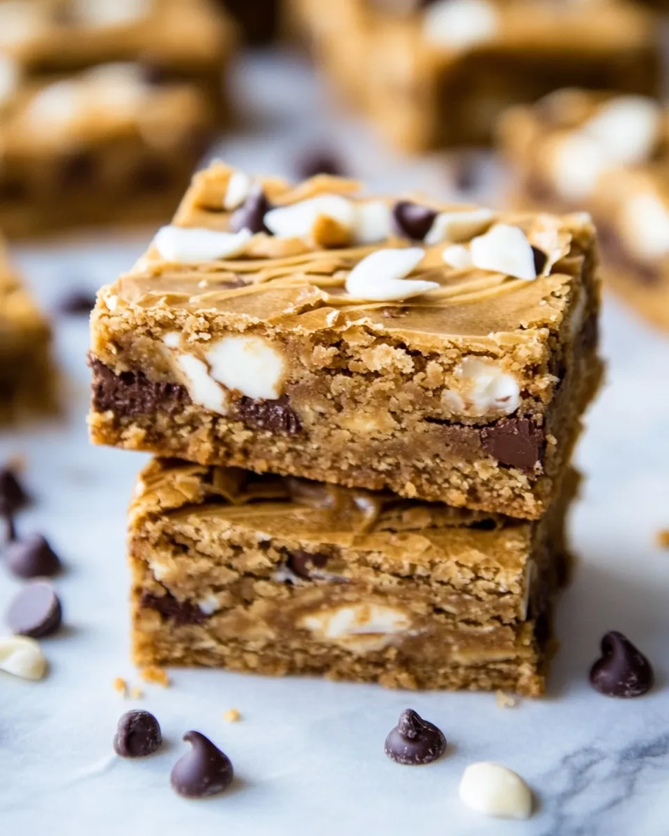 Homemade Coconut White Chocolate Chip Blondies photo