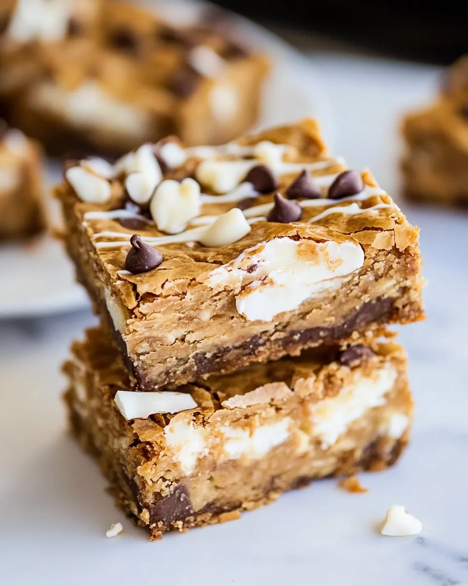 Easy Coconut White Chocolate Chip Blondies recipe photo
