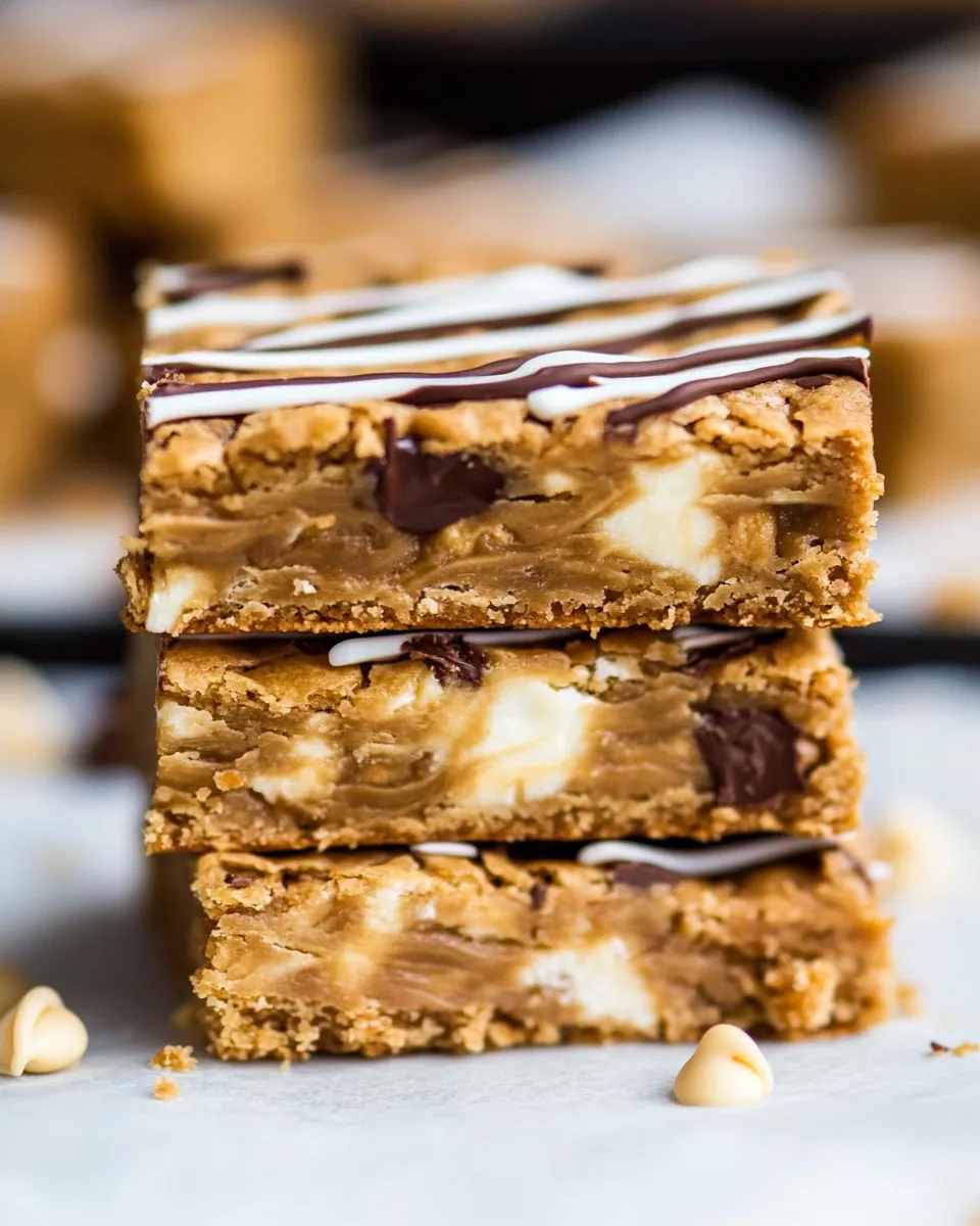 Sweet Coconut White Chocolate Chip Blondies shot