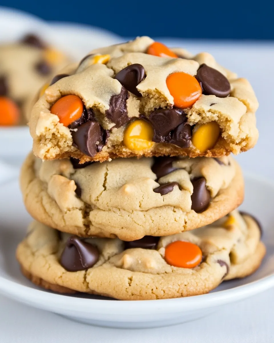 Perfect Colossal Reeses Pieces Chocolate Chip Cookies dish photo