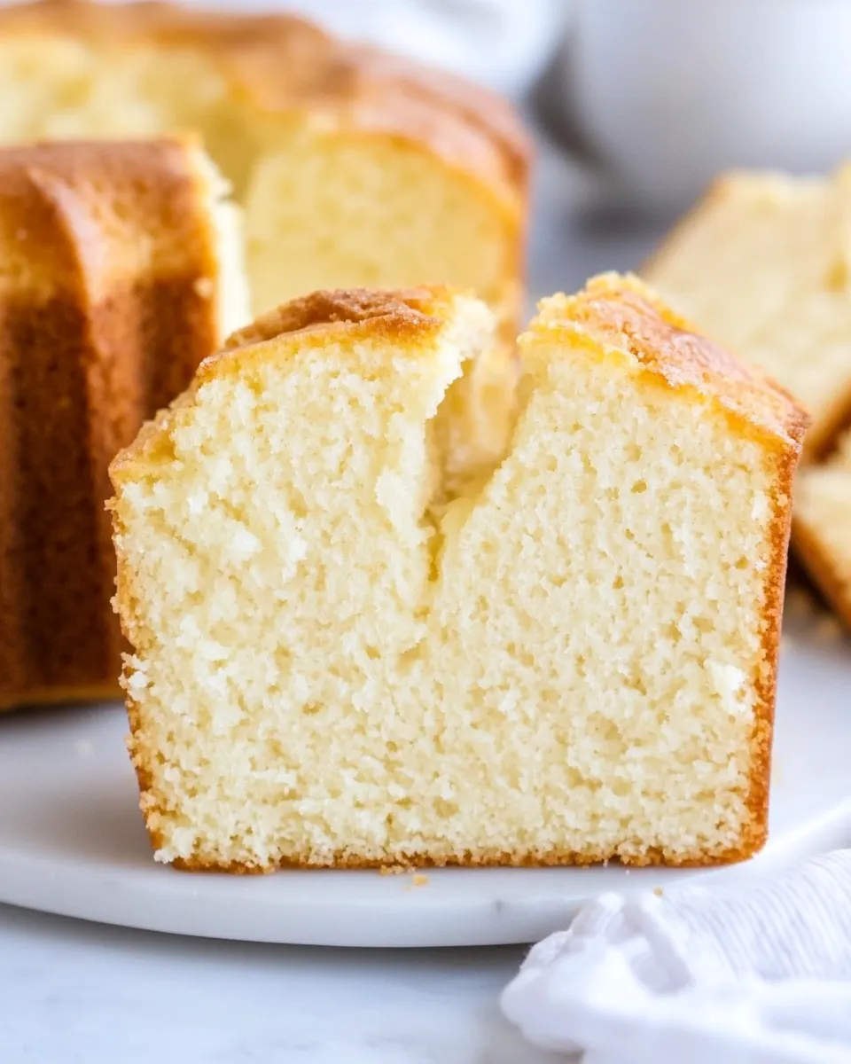 Delicious Condensed Milk Pound Cake shot
