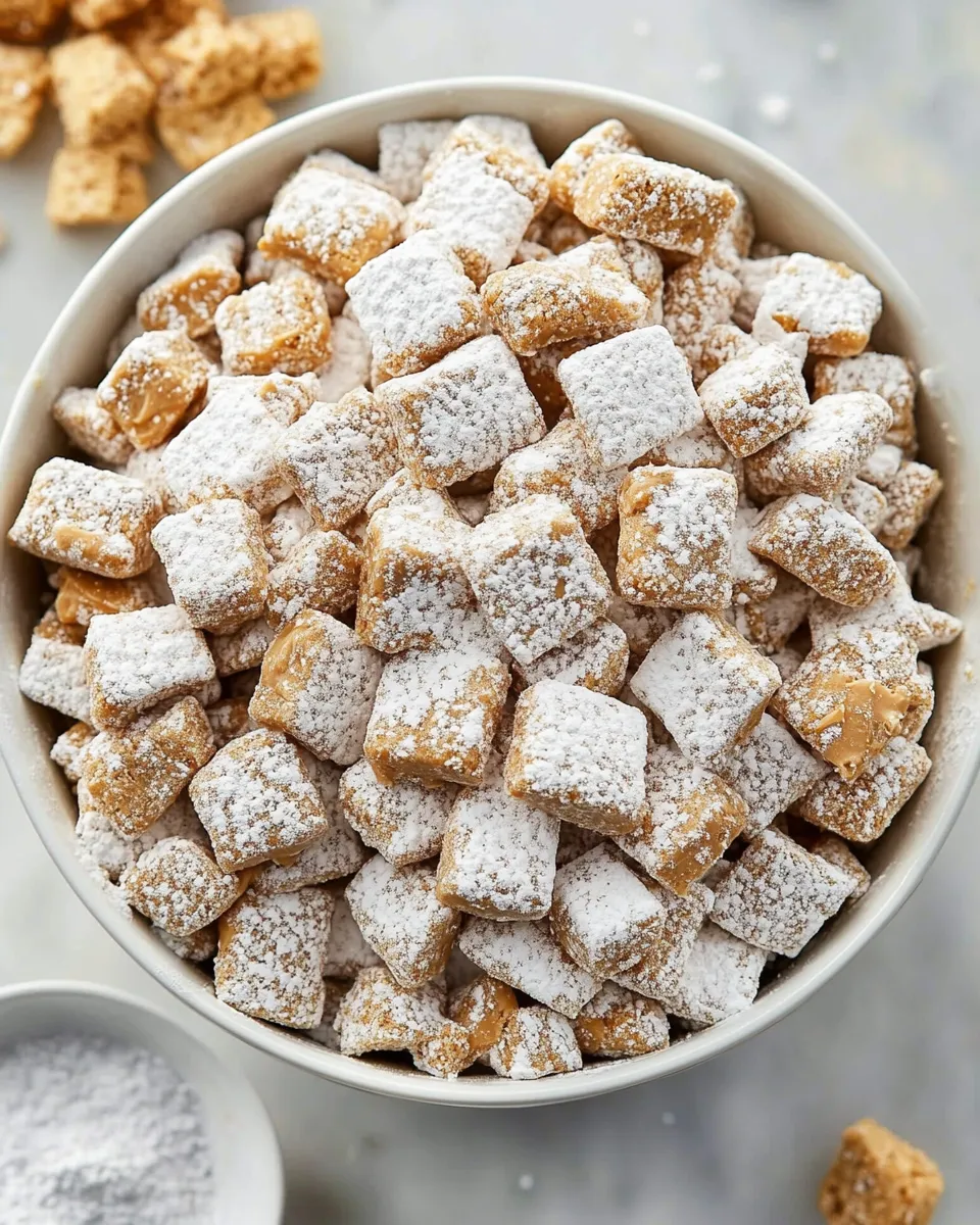 Homemade Cookie Butter Muddy Buddies photo