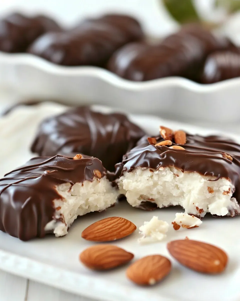 Delicious Copycat Almond Joy Candy Bars image