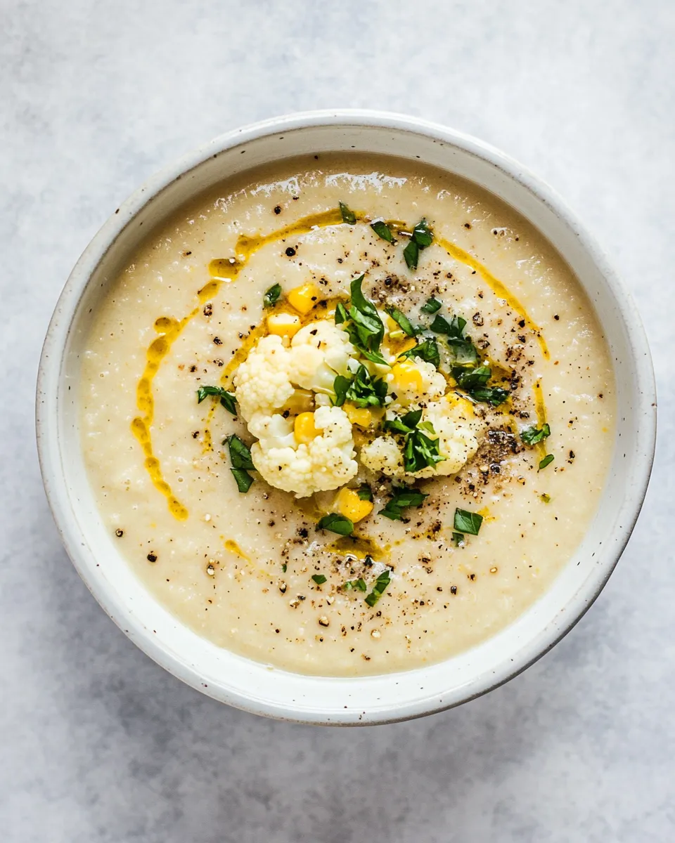 Homemade Corn and Cauliflower Soup photo